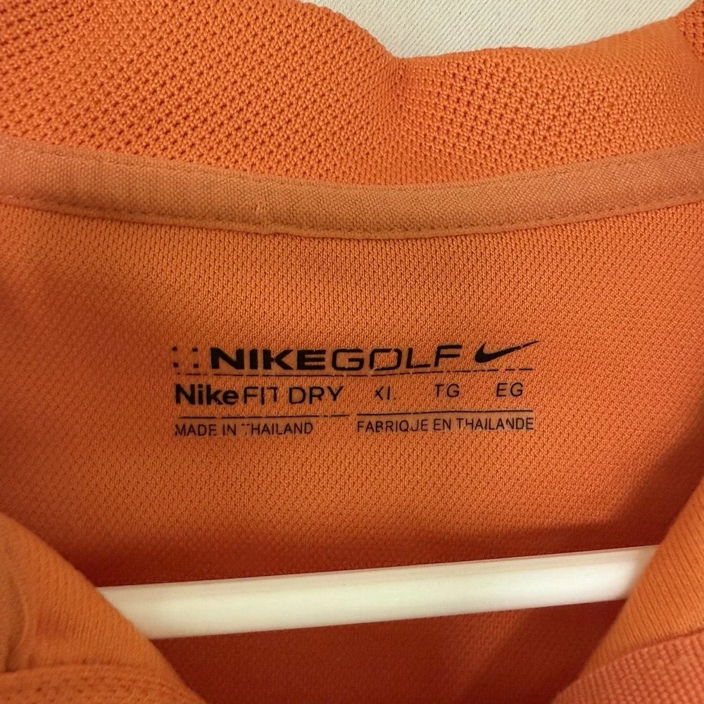 Nike Golf Men's XL Orange Nike Fit‎ Dry Short Sleeve Polo Shirt